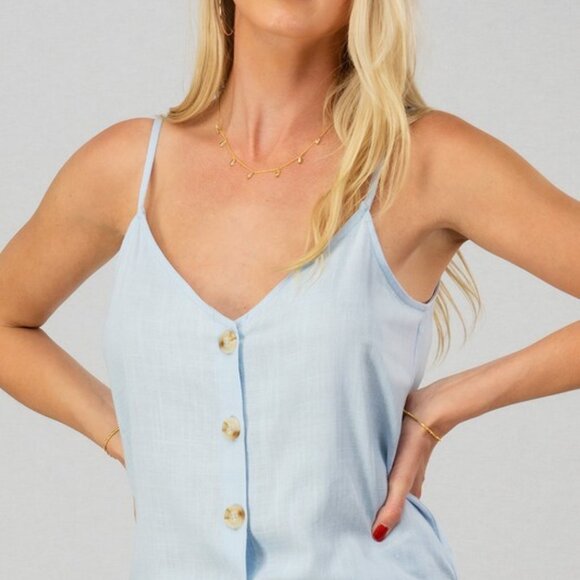 Linen Blue Cami - Picture 2 of 11